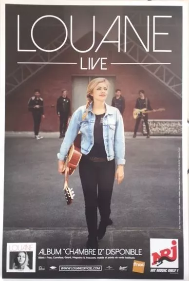 LOUANE - Affiche 80 x 120 cm Poster - Tournée 2016 - En Concert - Live