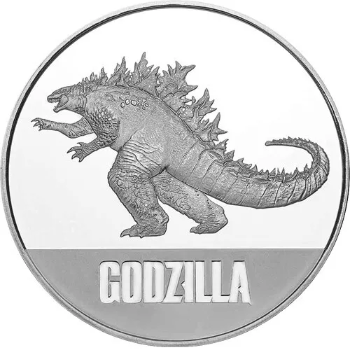2021 1 oz Niue Silver Godzilla vs Kong - Godzilla Coin (BU)