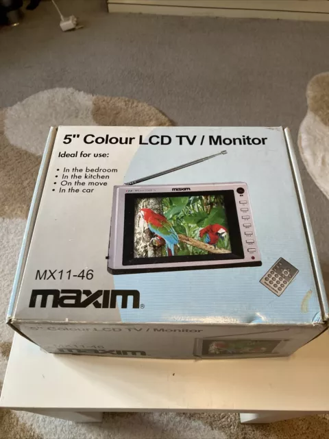 Maxim - TV/Monitor LCD a colori 5"" (MX11-46) IN SCATOLA CON TELECOMANDO Nuovo Aperto Inutilizzato