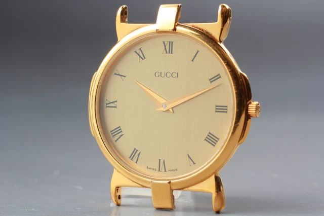GUCCI 3400M GOLD Dial 31mm Men s Watch Face Only New Battery