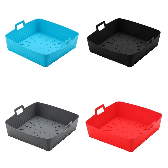 Friggitrice ad aria pentola forno vasca silicone forma quadrata 1 pz. frittura ad aria