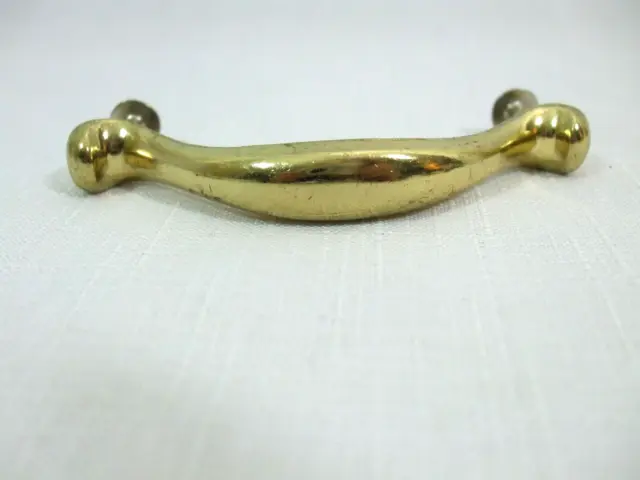 Vintage Amerock Drawer Pull Handle Gold Brass 3" Centers Mid Century 3 1/2" long