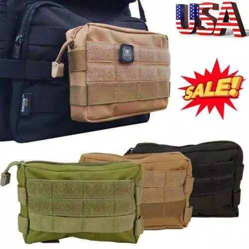 Utility Tactical Molle Pouch EDC Multi-purpose Belt Waist Pack Bag Phone Pocket