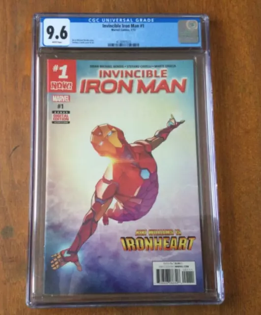 Invincible Iron Man 1 CGC 9.6 2017 Riri Williams- 1st Cover Appearance Ironheart