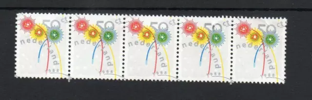 Netherlands Mnh 1988 Sg1547 Christmas Strip Of 5