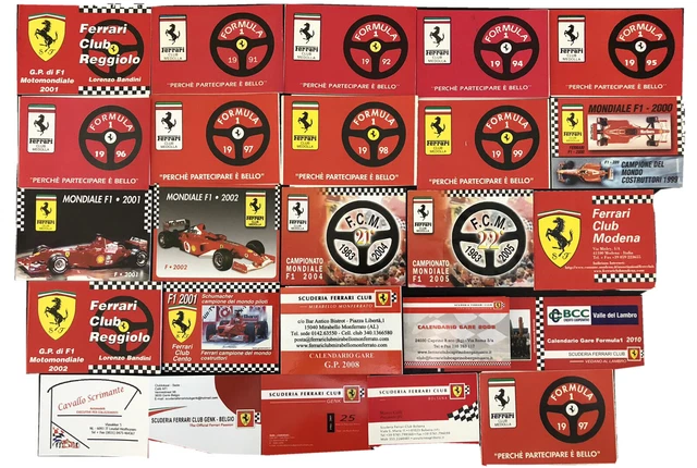Ferrari Club Scuderia Calendar Membership Card Lot F1 Not Brochure