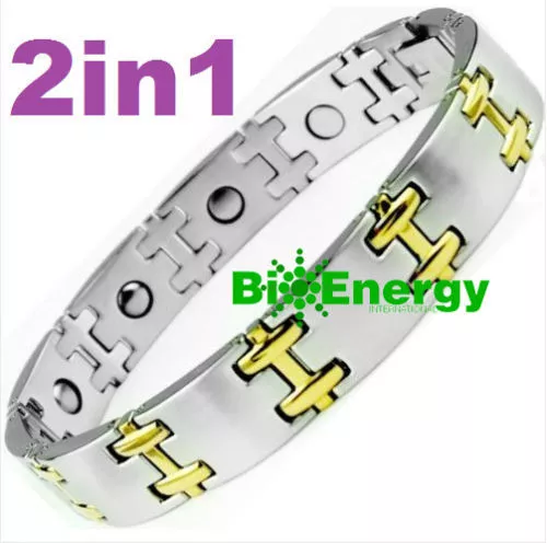 Magnétique Power Energy Santé Bracelet Bio Brassard brassard arthrite Titane