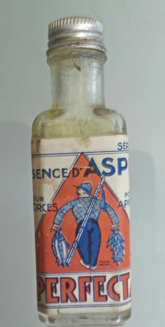 Ancienne Bouteille En Verre Perfecta Pour Essence D'Aspic - Amorce Appât Pêche (occasion)