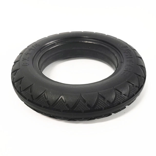 Pneu Solide 12 1/2 X 2 1/4 (57-203) Pour Scooter électrique / E-bike - Caoutchouc Noir, Anti-crevaison, 850 G