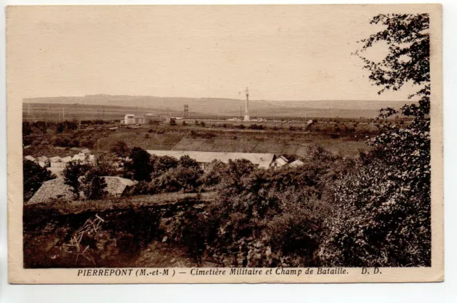 PIERREPONT - Meurthe and Moselle - CPA 54 - Military Cemetery Battlefield