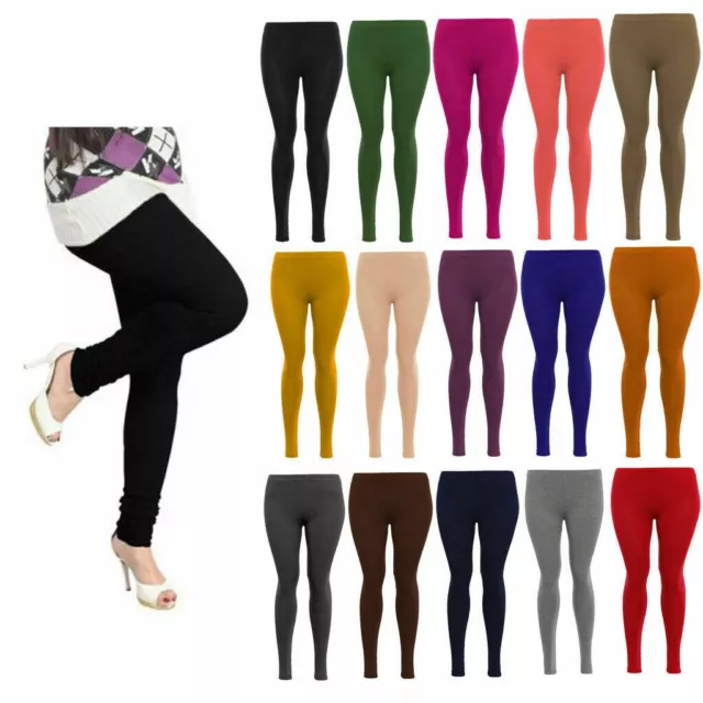 Leggings da donna elasticizzati donna lunghezza intera pantaloni leggings cotone