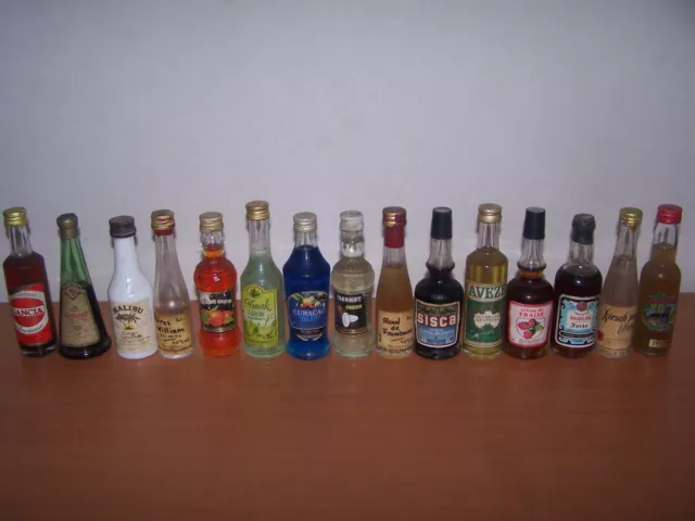 LOT 15 MIGNONNETTES bouteille miniature mini bottle collection alcool  mignon EUR 10,00 - PicClick FR