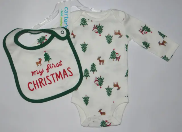 NWT, Baby girl/boy clothes, Newborn, Carter's Child of Mine Christmas 2piece set
