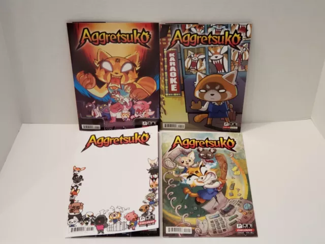 Aggretsuko 1A 1B 1C 1D (NM- or 9.2) - Full Cover Set - 2020 Oni Press - Sold Out