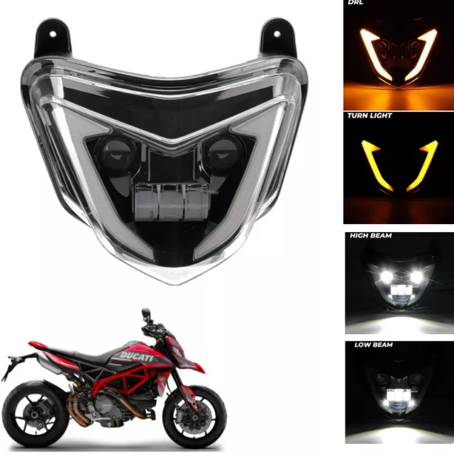 LED Headlight Assembly with Turn Signal DRL For Ducati Hypermotard 950 939 821