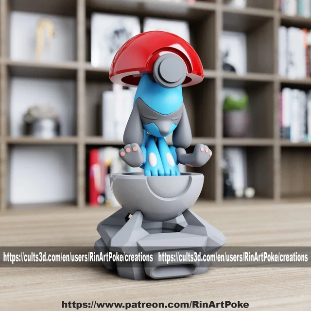 POKEMON RIOLU POKEBALL Resin Printed Kit Model Statue Figure Aprox ...