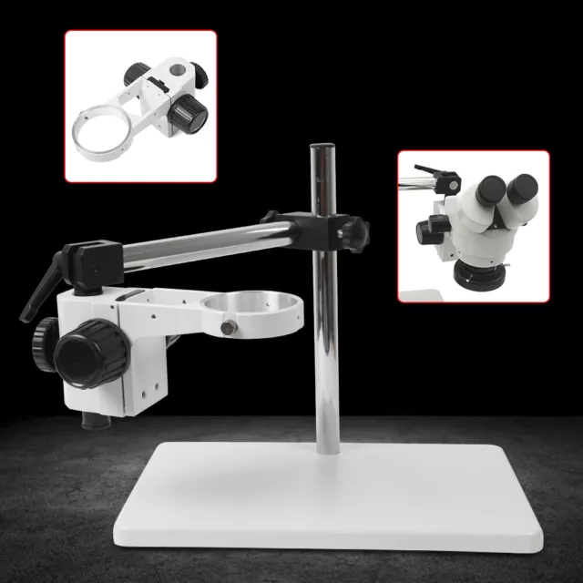 Lab Table Stereo Boom Microscope Stand 360° Rotation Arm Focusing Holder 76mm