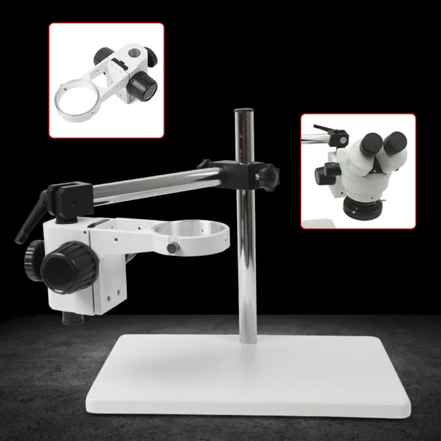 Table Boom Stereo Microscope Stand Table 360° Rotation Focusing Holder 76mm