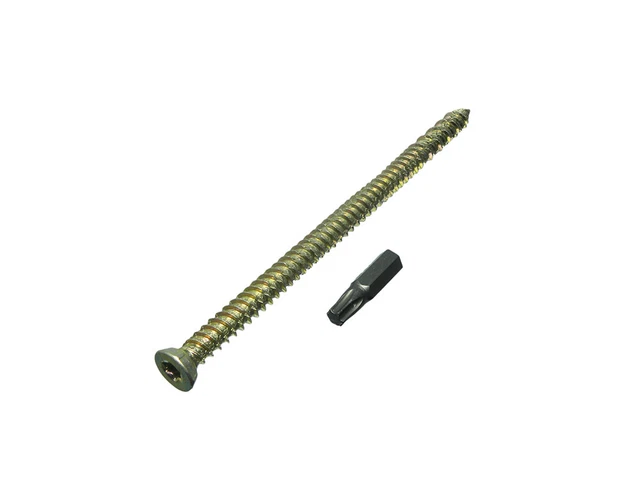 Lot De 40 Vis à Béton + Capuchons Jaunes - 7,5mm X 42mm, Onestopdiy