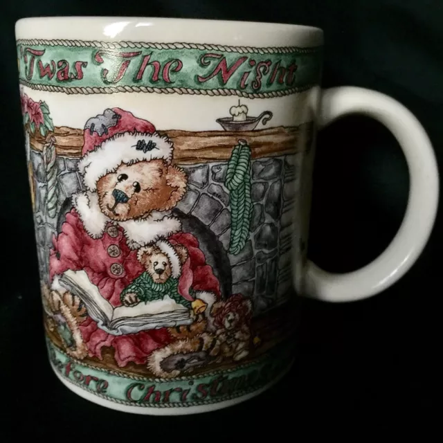 Boyds Bears Mug Twas The Night Before Christmas Bearware Pottery Coffee Cup New