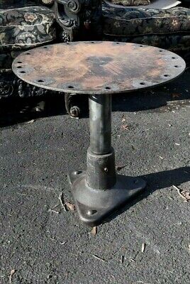 Mid Century Modern Vintage Industrial Iron Table Pedestal