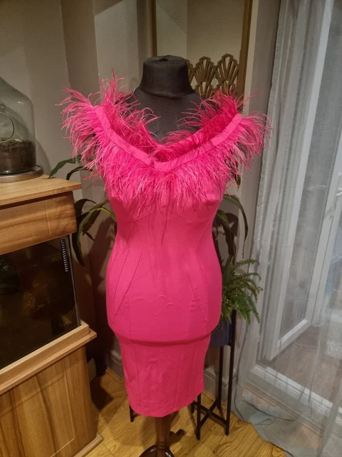 Coast holly feather cocktail hot sale dress