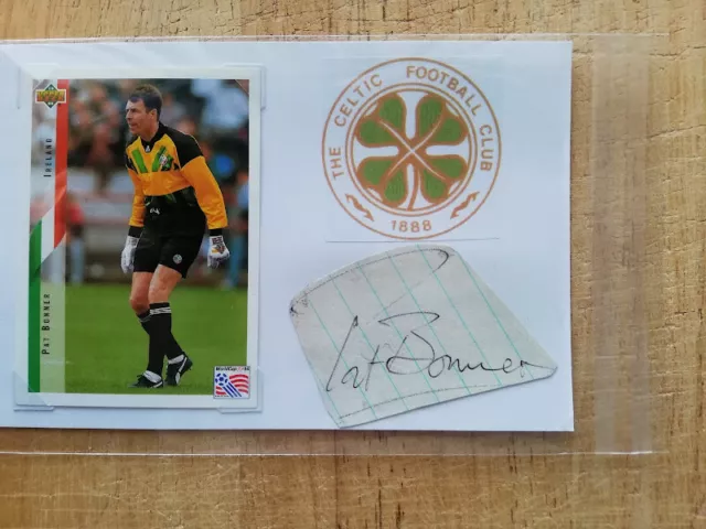 Pat "Packie" Bonner Celtic Republic Of Ireland Legend Hand-Signed Photocard