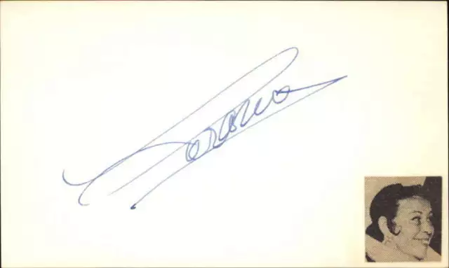Rosario Actress Signed 3" x 5" Index Card