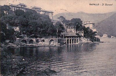 GENOVA RAPALLO 182 CASTELLO Cartolina VIAGGIATA 1953 