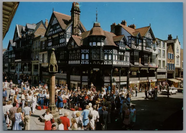 The Cross with Town Crier Chester Cheshire England Postcard