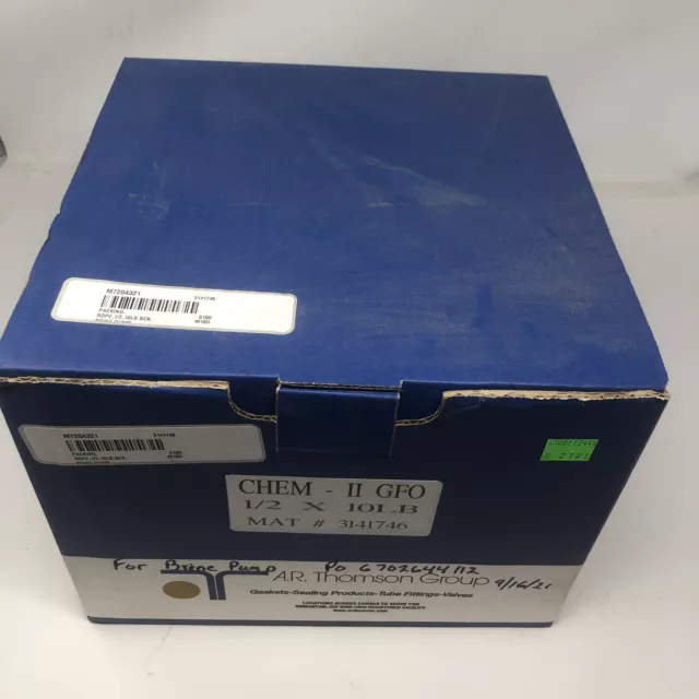 New A.R. Thomson Chem-II GFO 3141746 Rope 1/2" 10lbs Packing