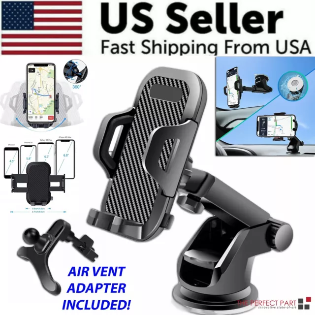 360° Universal Mount Holder Car Stand Windshield For Mobile Cell Phone GPS