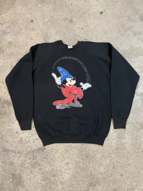 Disney Vintage Fantasia Sweatshirt Mickey Mouse Wizard Sorcerer’s Apprentice 80s