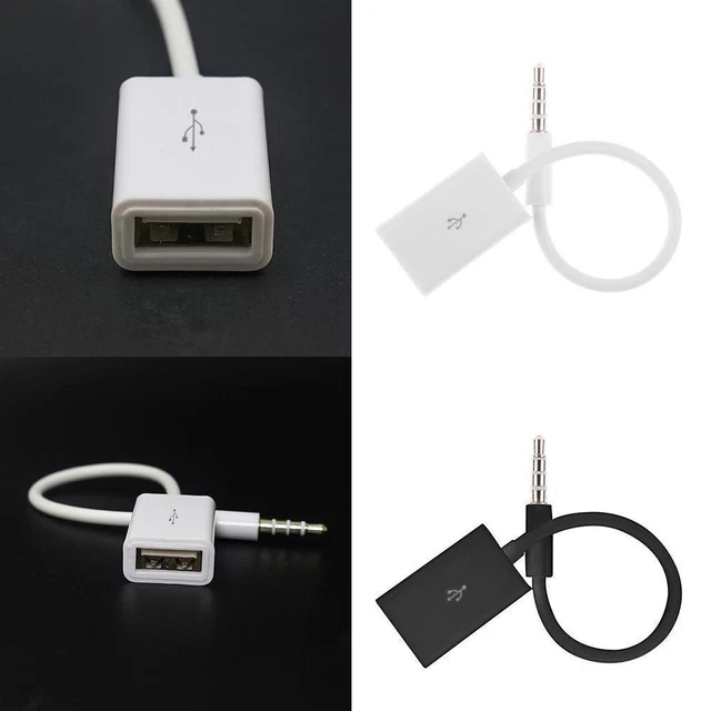 3.5mm Male Car AUX Audio Plug Jack To USB 2.0 Female Converter FAST Adapters