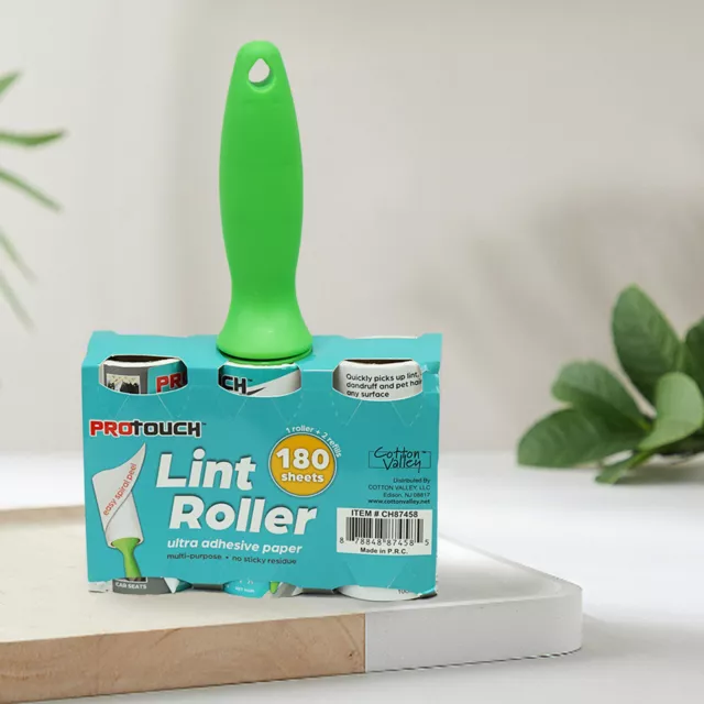 Lint Roller w/ Handle 6 Packs For Clothes Fuzz Pet Hair Funiture 60 Sheets/Pack
