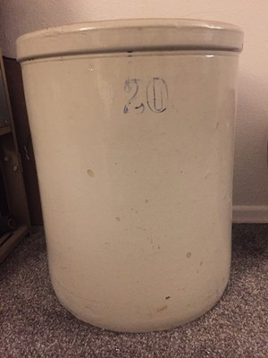 Vintage 20 Gallon Crock Stoneware Antique - PicClick