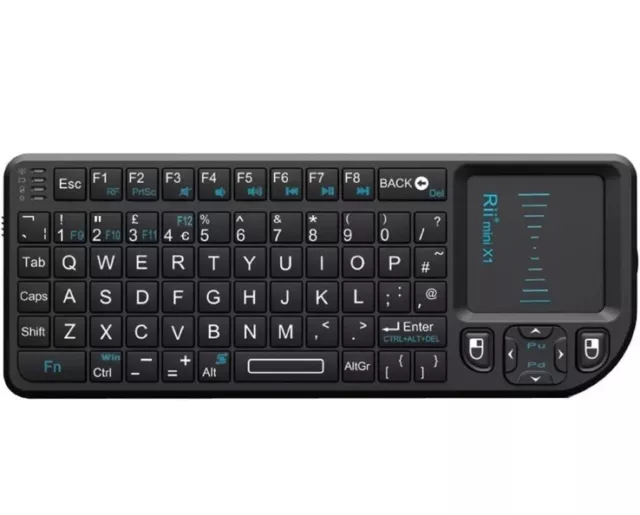 Rii K01X1 2,4 GHz Mini Wireless Tastatur mit Maus Touchpad Fernbedienung KODI