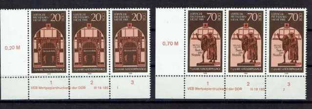 DDR  Druckvermerk DV Mi. 3153 - 3154, postfrisch