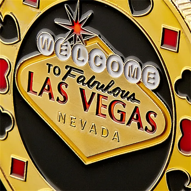 Welcome To Nevada Las Vegas Poker Chip Angel Casino Gold Coin Lucky Coin 3