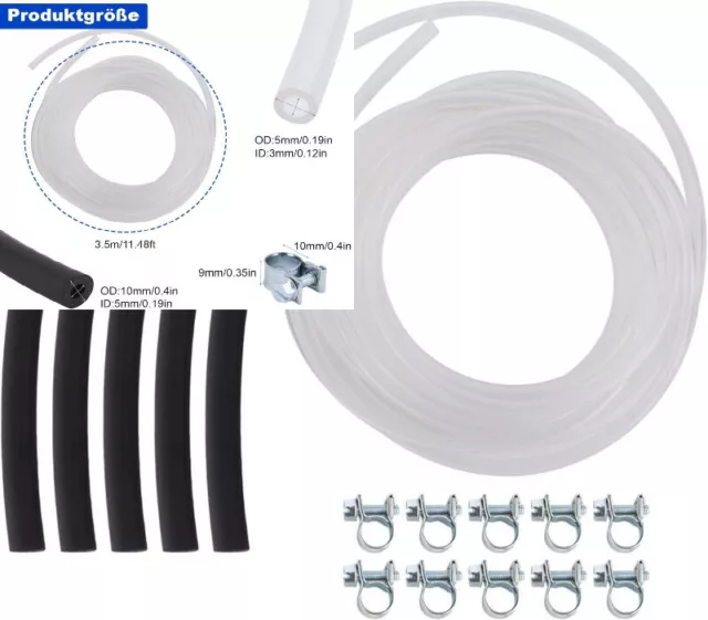 plplaaobo Tubo del carburante con clip, gas...