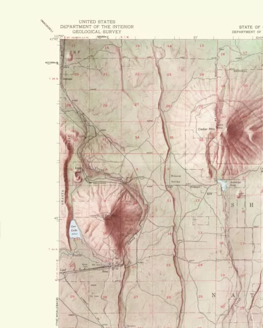 Topo Map - Bray California Quad - USGS 1963 - 23.00 x 28.72 2