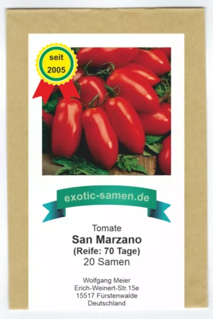 Tomate - universelle Flaschentomate - San Marzano - 20 Samen