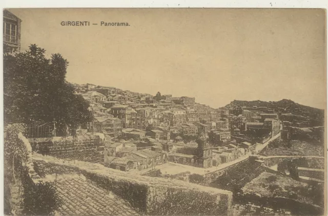 Girgenti -Agrigento -Panorama   Cartolina D'epoca
