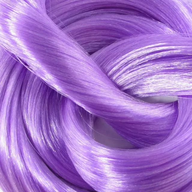 Nylon Doll Hair - Lilac Lavender Purple for Rerooting Custom Dolls, Doll Rehair