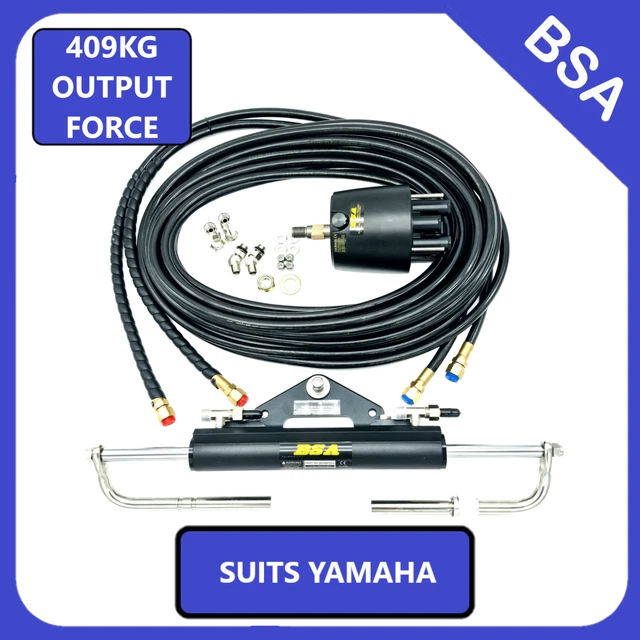 BSA Hydraulic Outboard Boat Steering Kit Suits Yamaha W/O Wheel 409 KG FORCE