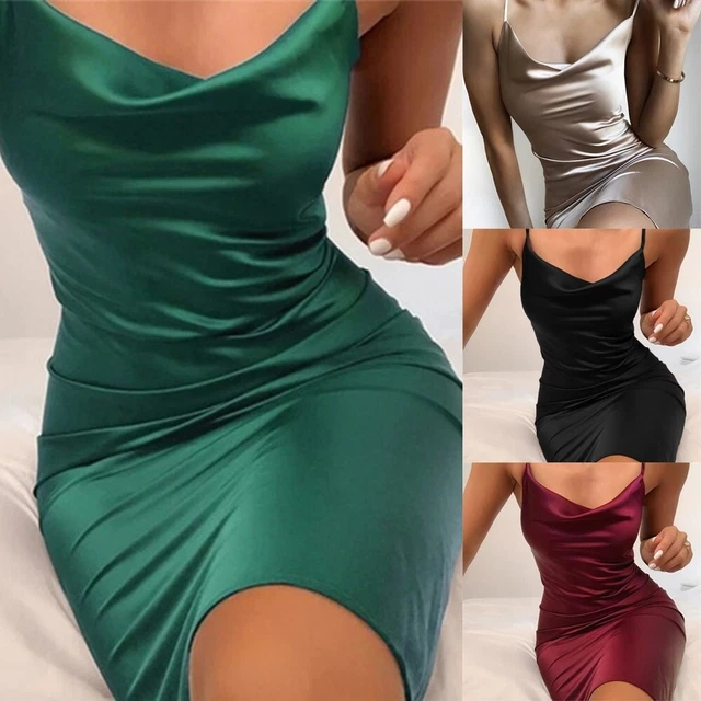 Camicia Da Notte In Raso Lovasy - Lunga Con Pizzo E Spalline Regolabili