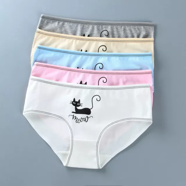 Girls Briefs Underwear Kids Knickers Cotton 5 Pack Age 8-14 Years