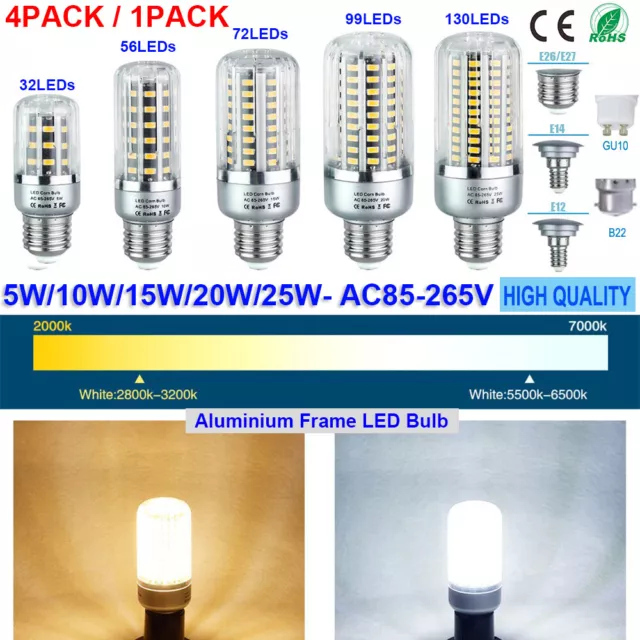 LED Bulb Corn Light E27 E14 E12 LED Lamp Corn Bulb Aluminum Radiator Light Bulb
