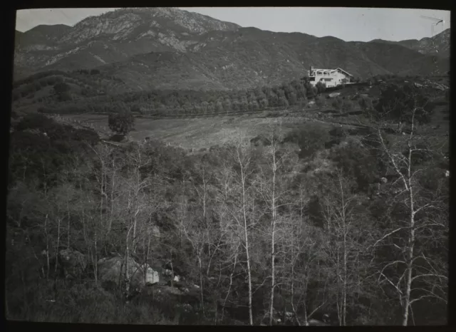 Magic Lantern Slide ACROSS SANTA BARBARA MISSION CANYON CALIFORNIA C1908 PHOTO
