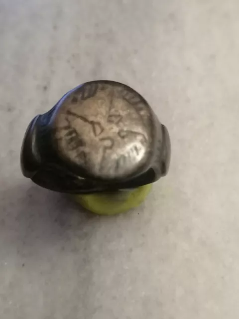 Antique Rare Late Medieval, Pre/ Georgian  Occult Signet Bilon  Ring